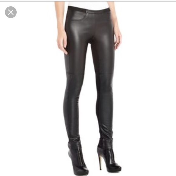 BCBGMaxAzria Pants - BCBG “Jean” Faux-Leather Leggings